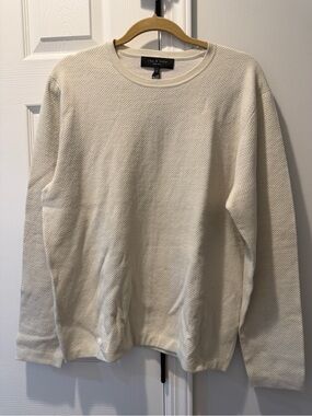 NWT rag & bone Cream Textured Crewneck Sweater